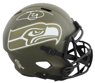 Casco Seahawks Earl Thomas Firmado Saludo al Servicio Tamaño Completo Velocidad Representante BAS Wit Foto 1 de 3