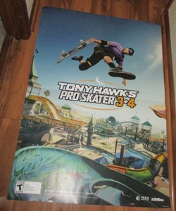 Nintendo Switch Tony Hawks Pro-Skater 3+4 Promotional  2-Sided Poster 48"X33" - Picture 1 of 4