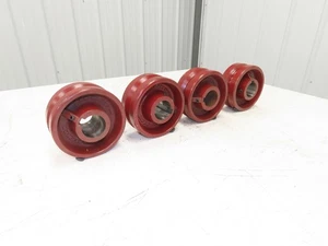 Hamilton 040875 V-Grooved Metal Wheel 6" Dia 2-3/4" Face 1-15/16" Bore Lot of 4 - Picture 1 of 11