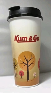 Kum N Go Plastic Travel Mug 24oz NEW Car Cup 7.5" Fall Coffee Cup Gas Station - Picture 1 of 11