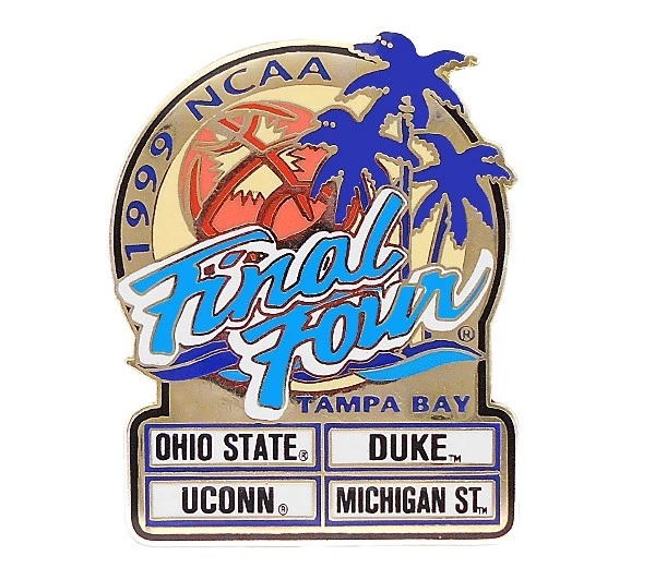 Pin de soporte de la NCAA Final Four Tournament Tampa Bay 1999 - Connecticut Huskies 1er Foto 1 de 1