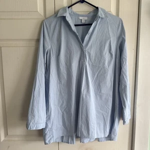 J Jill Shirt Womens Blouse Top Long Sleeve Blue Sz XS - Picture 1 of 6