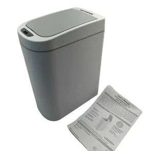 Automatic Motion Sensing Trash Garbage Can White 1.8 Gal Nine Star (OB) - Picture 1 of 7