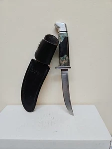 CUSTOM BUCK 118 Personal Fixed Blade knife With Original Leather Sheath Vintage - Picture 1 of 19
