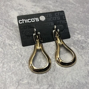 Chicos Mixed Metal Door Knocker Pierced Earrings - Picture 1 of 3
