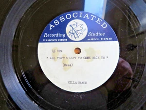 Unknown-All That's Left... 10" 45 RPM Acetate Record-Brill Building Hill & Range - Imagen 1 de 2