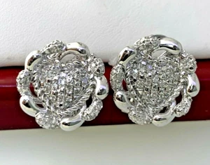 Stud Earrings Natural Diamond Round in Sterling Silver (0.20 ctw) #19 - Picture 1 of 6