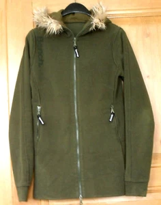 Bench Kapuzen-Jacke Hoodie lang oliv Gr. S 34-36 176 2-Wege-Reißverschluss neuw. - Bild 1 von 2