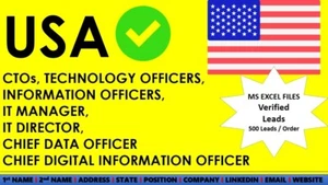 USA CTO, TECHNOLOGY OFFICERS,  INFORMATION OFFICERS,  IT MANAGER,  IT DIRECTOR, - Picture 1 of 2