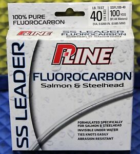 P-Line SS Leader Fluorocarbon Salmon And Steelhead Line 100YD CHOOSE LINE WEIGHT