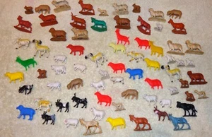 ENORME LOTE MIXTO 74 FIGURAS DE JUGUETE DE OVEJAS Y CABRAS DE PLÁSTICO ANTIGUAS DE COLECCIÓN ANIMALES DE GRANJA - Imagen 1 de 12