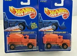 Hot Wheels Mattel Oshkosh Snowplow Orange Lot Of 2 No. 201 Vintage New  - Picture 1 of 6