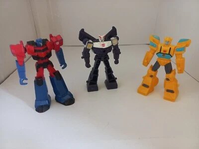 Hasbro Transformers Robots Heros 2016 2019 lot of 3 Robots Movable Parts MC Toy - Image 1 of 4
