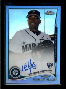 ROENIS ELIAS 2014 TOPPS CHROME ROOKIE REFRACTOR AUTOGRAPH AUTO #166/199 AJ9597