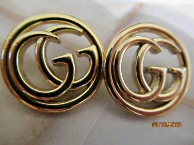 GUCCI 2 BUTTONS  23MM gold tone, METAL   THIS IS FOR 2 - Image 1 of 4
