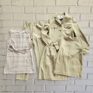 Vtg 60s 70s Jantzen five piece matching Pant, Skirt, Top pistachio green - Picture 1 of 8