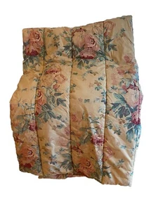 Vtg Ralph Lauren Comforter Elsa Grasslands Twin Floral Victorian Gold Mauve Rose - Picture 1 of 8