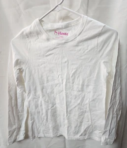 Hanes Comfortblend Girls' ComfortSoft Long Sleeve Tee, White, Large - Picture 1 of 5