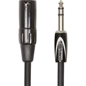 Roland Black Series 1/4" TRS to XLR Male Interconnect Speaker Monitor Cable 3 ft - Picture 1 of 2