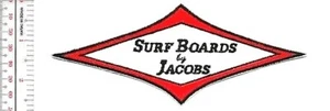 Parche retro vintage de tablas de surf de California de Jacobs Encinitas, CA - Imagen 1 de 1