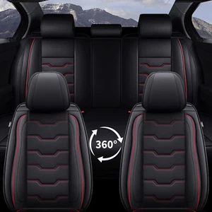Car 5-Seat Cover Full Set For Infiniti QX55 2022 2024 PU Leather Black Protector - Picture 1 of 7