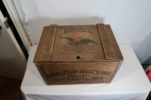 Vintage Budweiser Anheuser Busch Centennial Wooden Beer Crate Box 1876-1976 - Picture 1 of 15