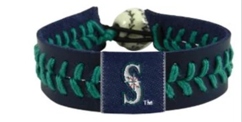 Official MLB Seattle Mariners Team Color Baseball Bracelet by Gamewear Cover