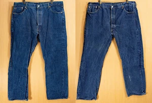 Two Pairs Men's Levi's 501-0000 Button Fly Denim Blue Jeans 44x32 (42x31.5) - Picture 1 of 10