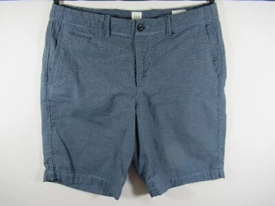 Men's Gap Blue Check Cotton Chino Shorts 10" Inseam Size 33 - Image 1 of 4