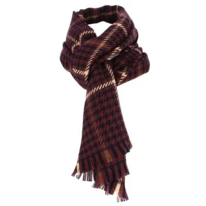 Tony & Paul. Echarpe. COCO, Laine. Rouge Bordeaux  - Pied de poule -  FABRIQUE E - Picture 1 of 5