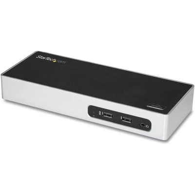 StarTech.com Dual Monitor USB 3.0 Laptop Docking Station w/ HDMI, DVI, VGA via A - Image 1 of 4