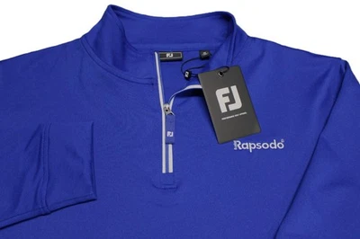 FOOTJOY STRETCH POLY SPANDEX 1/4 ZIP GOLF PULLOVER--M--RAPSODO LOGO--NEW! TAGS! - Image 1 of 2