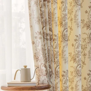 Floral Curtains for Living Room Chenille 96 Inches Long Vintage Victorian Dec... - Picture 1 of 9