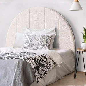 Bed Headboard Single Beds Head Frame Base Upholstered Modern Arch Shape Beds Hea - Picture 1 of 12