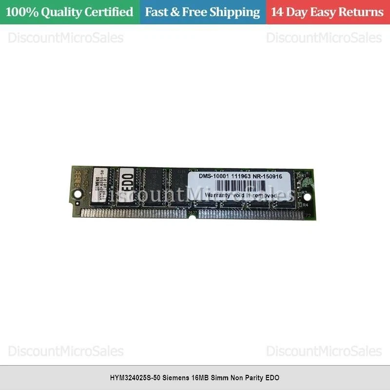 HYM324025S-50 Siemens 16MB Simm Non Parity EDO - Image 1 of 1