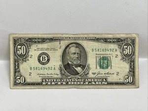 Billete de 50 dólares de Estados Unidos serie 1985 de 50 dólares de Nueva York B 58169492 A - cara pequeña - Imagen 1 de 2