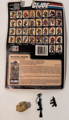 G.I. 1985 Lote de accesorios Joe Alpine con 2 pistolas, mochila y tarjetero - sin figura Foto 1 de 3