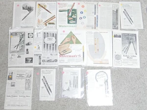15 Vintage Waterman Fountain Pen Magazine Ads - 1907-30's - Picture 1 of 4