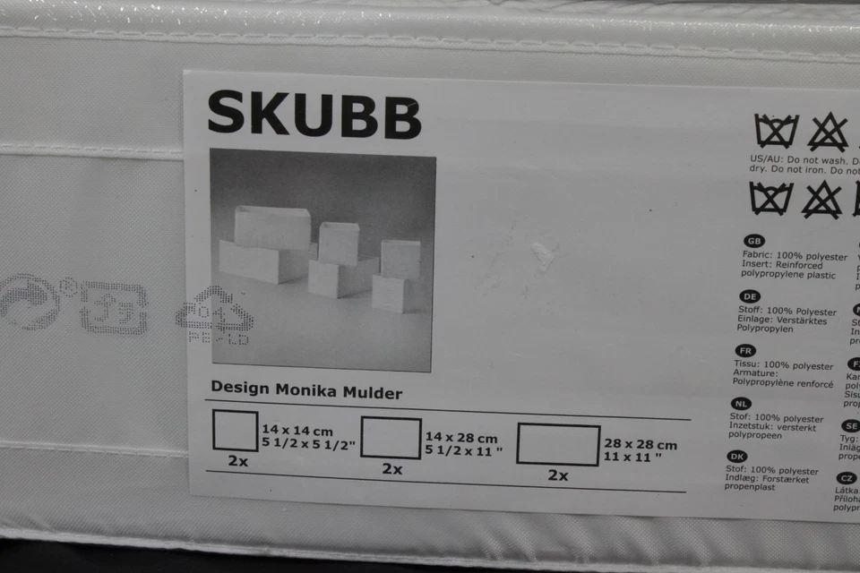 3 Packs Ikea Skubb Storage Boxes Set of 6 White New Sealed 303.002.81 Drawers - Image 1 of 4