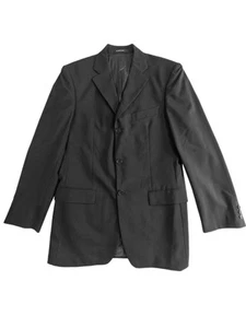 Balmain Paris Wool Blazer Jacket Men's 38L Navy Blue Stretch Lined VGC - Picture 1 of 13