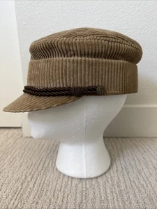 Vintage Prinz Heinrich Mens Brim Hat Prince Henry Style Suede Brown Satin Lined - Picture 1 of 11