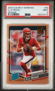 PSA 9 MINT 2023 Clearly Donruss Rated Rookie Orange /75 CJ Stroud RC Texans - Picture 1 of 2