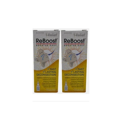 Спрей для снятия простуды гриппа T-Relief ReBoost Decongestion срок годности: 5/28 упаковка 2 шт. - Изображение 1 из 2
