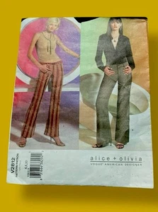 Vogue Y2K Designer Alice & Olivia Classic Pants V2812 Sizes 6-10 Pattern DIY - Picture 1 of 5