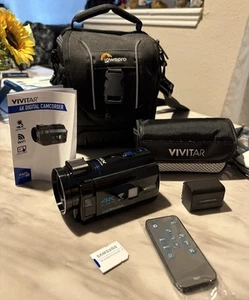 Vivitar 4K Ultra HD Digital Video Camera Bundle. Includes SD Card & Large Bag - Picture 1 of 17