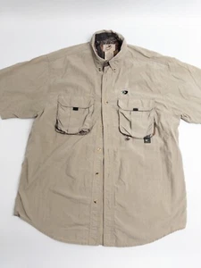 Mossy Oak Treklite Shirt Mens Large Green Short Sleeve Hunting Shirt - Picture 1 of 9