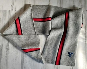 VTG Lambswool Scarf Gray Red GAP 65" Long FLAW PLEASE READ Classic Cool Scarf - Picture 1 of 5