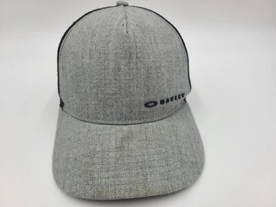 Boné Oakley clássico médio desgastado malha caminhoneiro Snapback masculino feminino cinza preto - Imagem 1 de 4