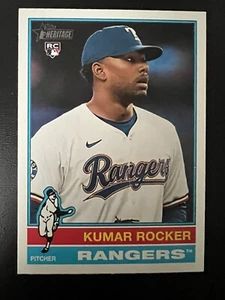 2025 Topps Heritage Kumar Rocker #179 Texas Rangers Rookie Card (RC) - Picture 1 of 2