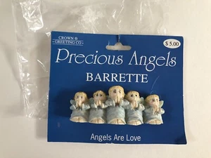 Precious Angels Barrette Crown Greeting Co Angels Are Love Vintage - Picture 1 of 9